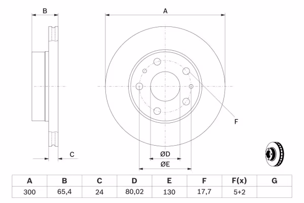 BOSCH Disco freno