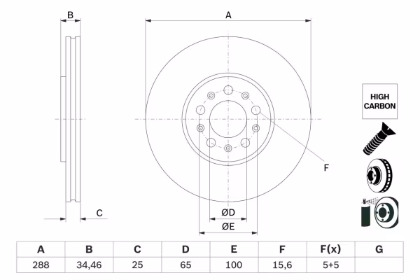 BOSCH Disco freno