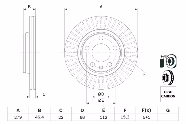 BOSCH Disco freno