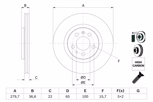 BOSCH Disco freno