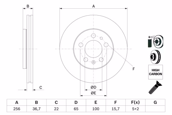 BOSCH Disco freno