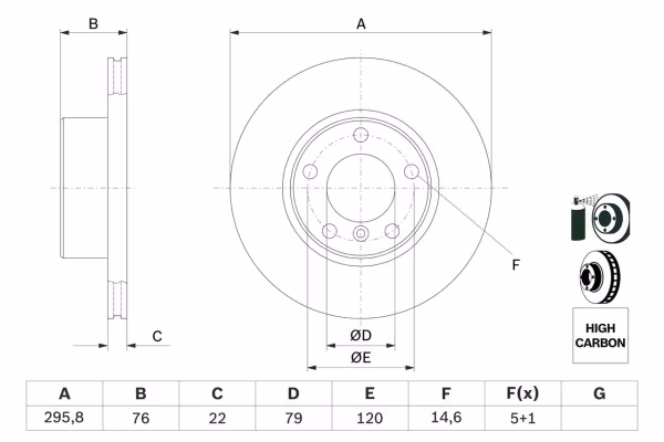 BOSCH Disco freno