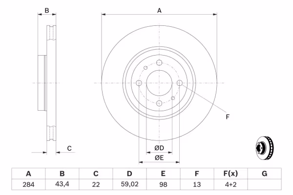 BOSCH Disco freno