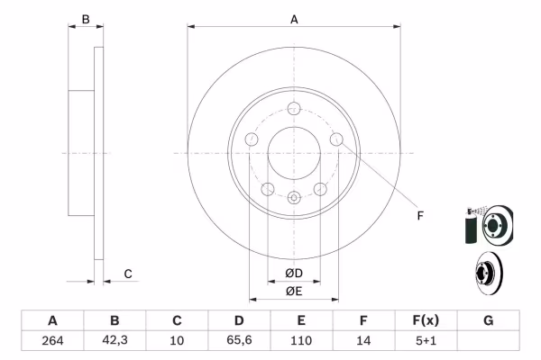 BOSCH Disco freno