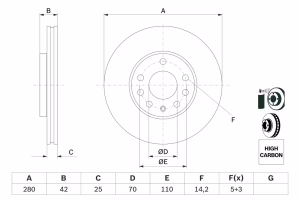 BOSCH Disco freno