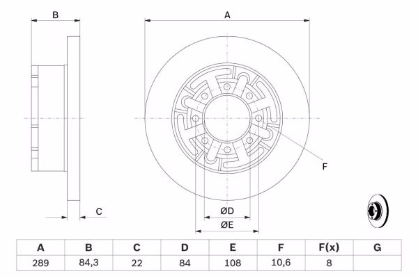 BOSCH Disco freno
