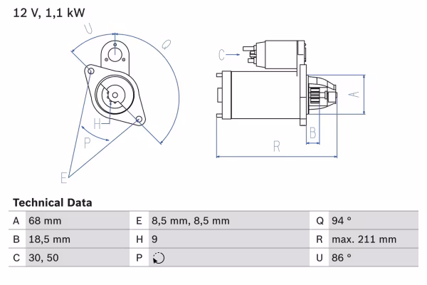 BOSCH Motorino d\'avviamento