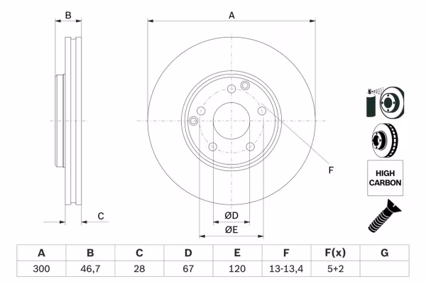 BOSCH Disco freno