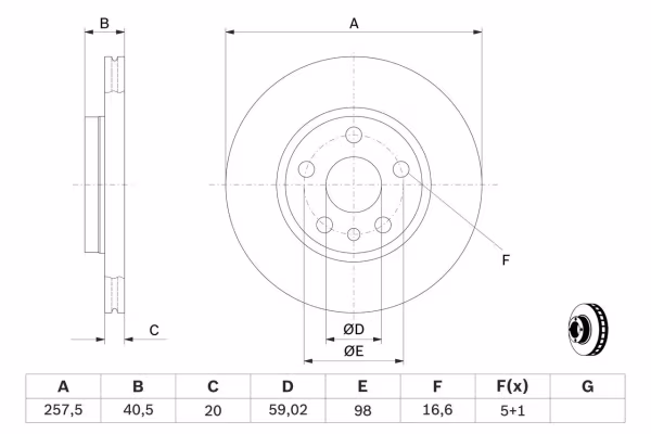 BOSCH Disco freno