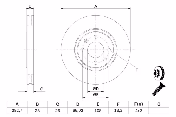 BOSCH Disco freno