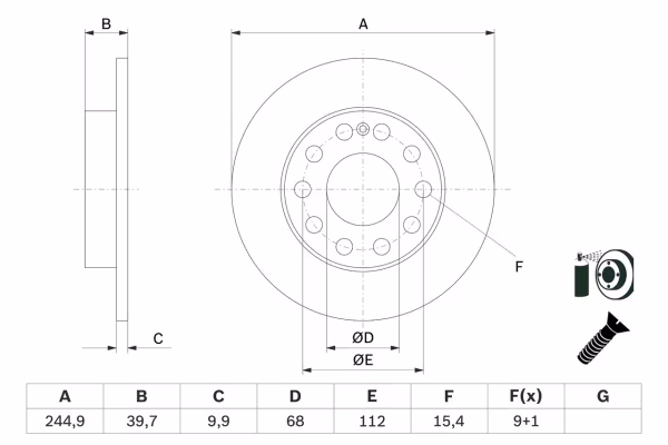 BOSCH Disco freno