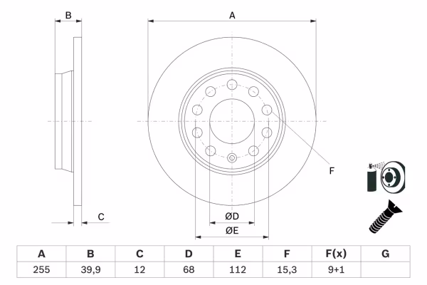BOSCH Disco freno