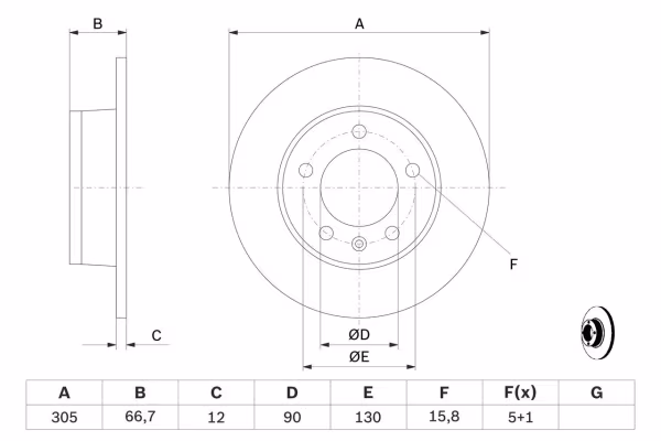BOSCH Disco freno