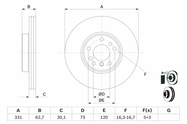 BOSCH Disco freno