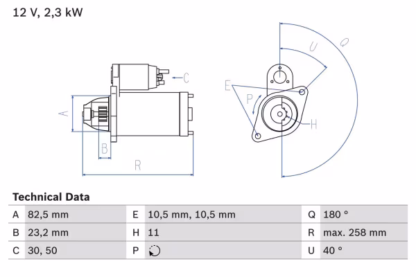 BOSCH Motorino d\'avviamento