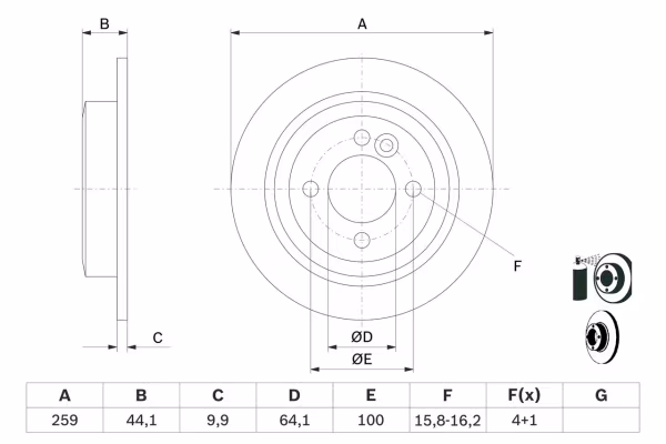 BOSCH Disco freno