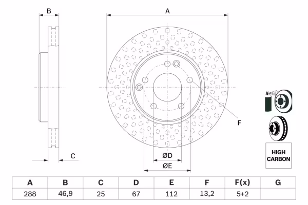 BOSCH Disco freno