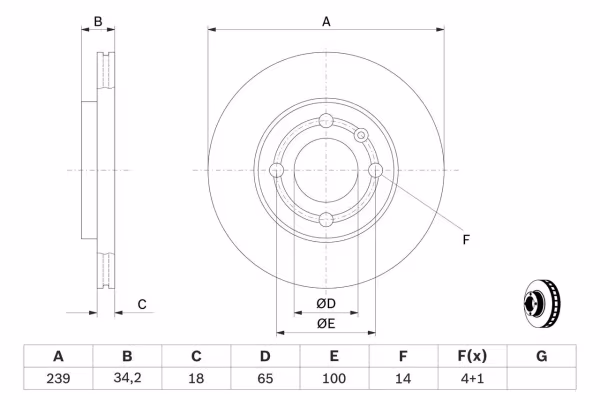 BOSCH Disco freno