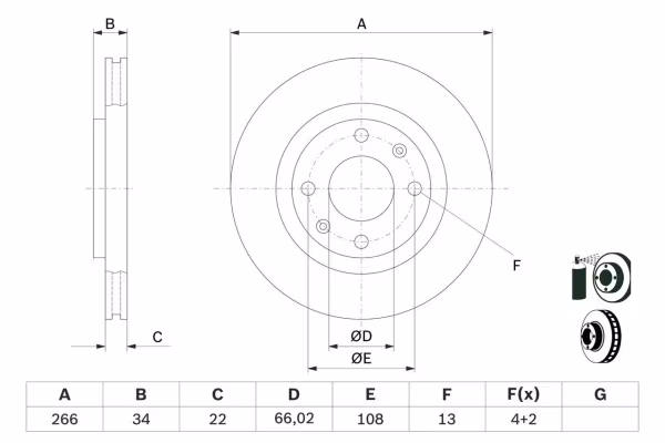 BOSCH Disco freno