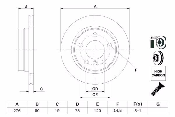 BOSCH Disco freno