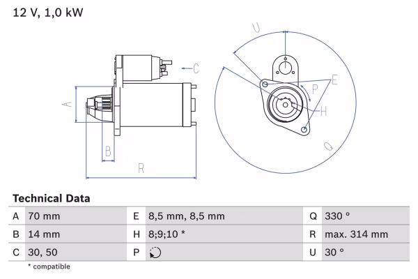 BOSCH Motorino d\'avviamento
