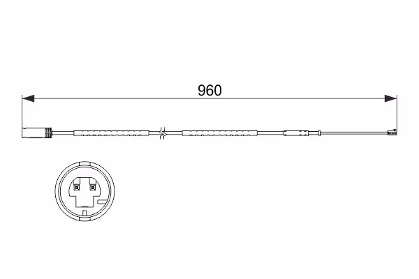 BOSCH Contatto segnalazione, Usura past. freno/mat. d\'attrito