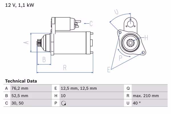 BOSCH Motorino d\'avviamento