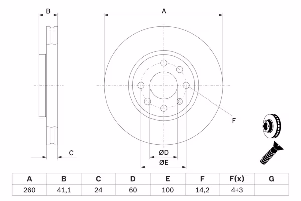 BOSCH Disco freno