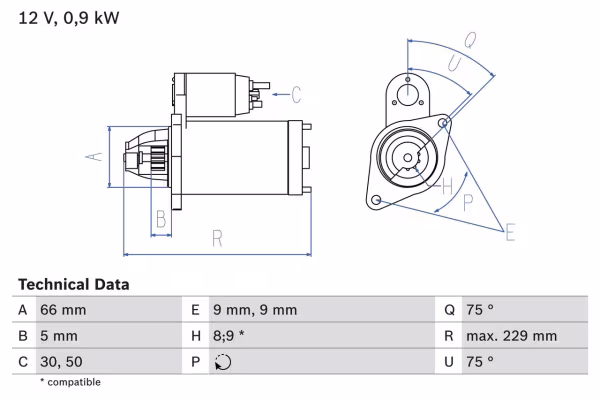 BOSCH Motorino d\'avviamento