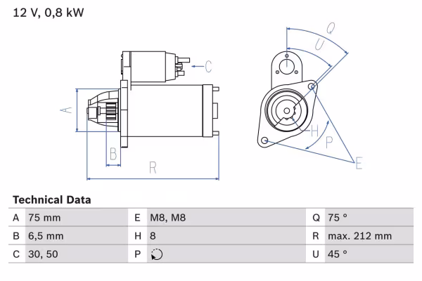 BOSCH Motorino d\'avviamento