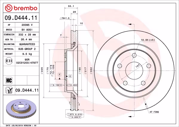 BREMBO Disco freno