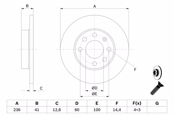 BOSCH Disco freno