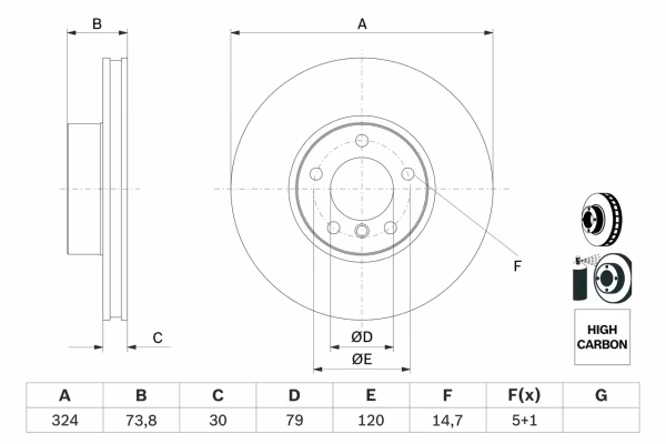 BOSCH Disco freno