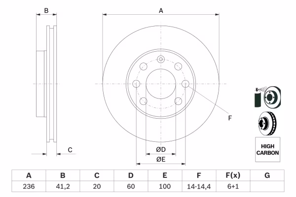 BOSCH Disco freno