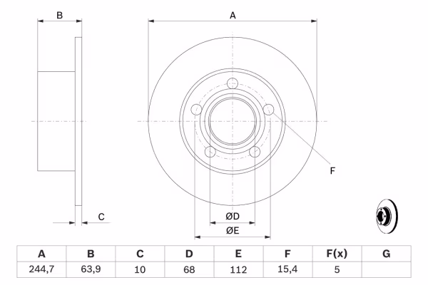 BOSCH Disco freno