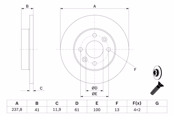 BOSCH Disco freno