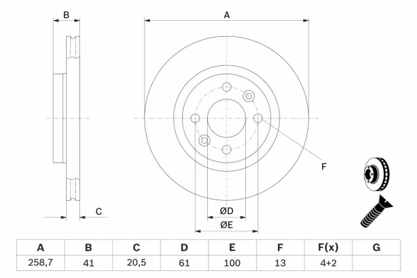 BOSCH Disco freno