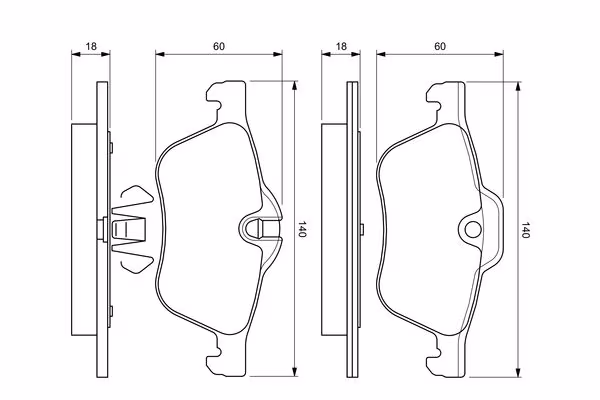 BOSCH Kit pastiglie freno, Freno a disco