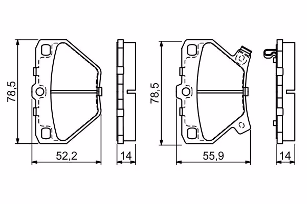 BOSCH Kit pastiglie freno, Freno a disco