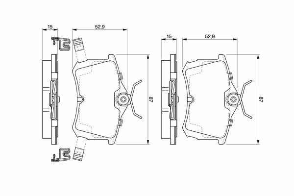 BOSCH Kit pastiglie freno, Freno a disco