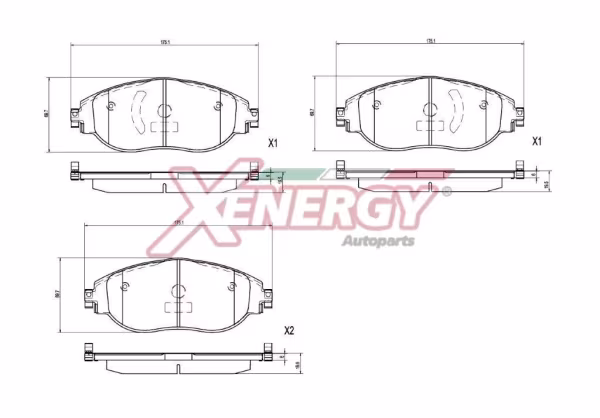 AP XENERGY Kit pastiglie freno, Freno a disco