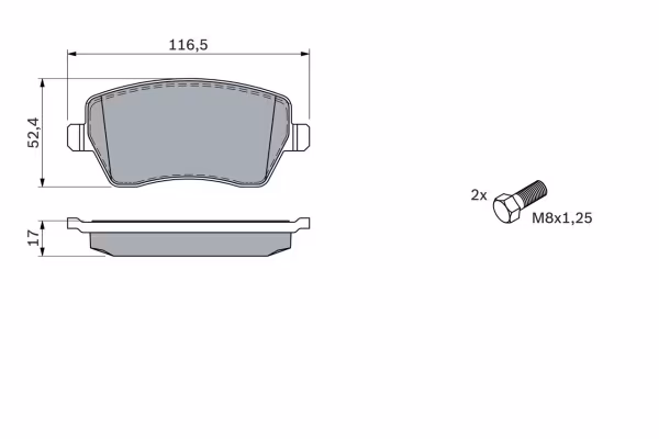 BOSCH Kit pastiglie freno, Freno a disco