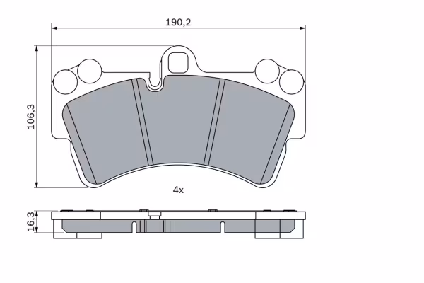 BOSCH Kit pastiglie freno, Freno a disco