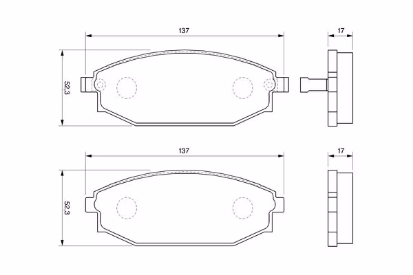 BOSCH Kit pastiglie freno, Freno a disco