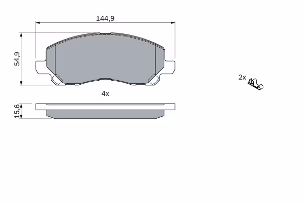 BOSCH Kit pastiglie freno, Freno a disco