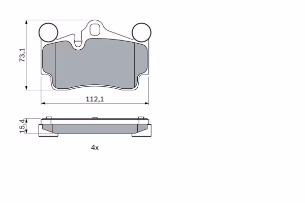 BOSCH Kit pastiglie freno, Freno a disco