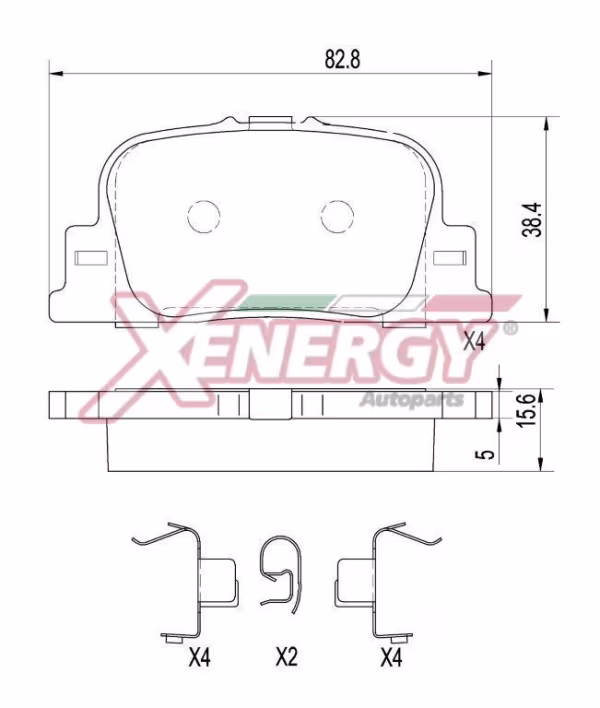 AP XENERGY Kit pastiglie freno, Freno a disco