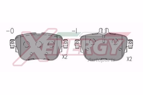 AP XENERGY Kit pastiglie freno, Freno a disco