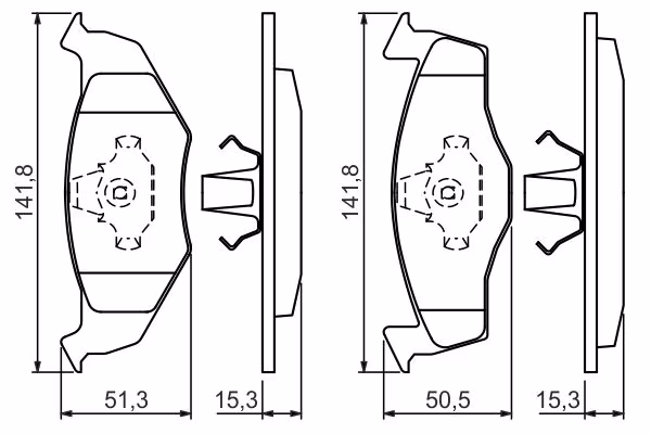 BOSCH Kit pastiglie freno, Freno a disco