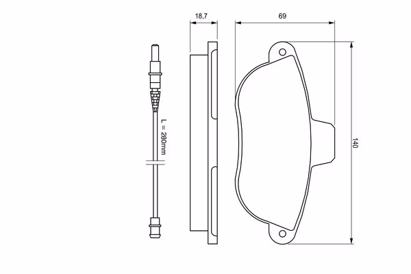 BOSCH Kit pastiglie freno, Freno a disco